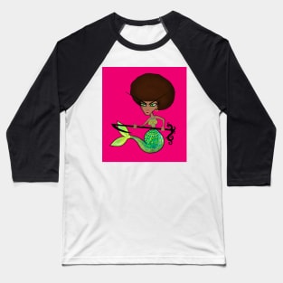 Afro Mermaid Baseball T-Shirt